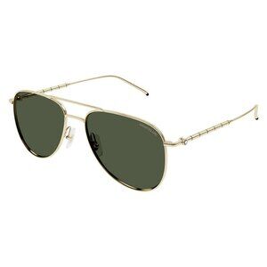 New MONT BLANC Meisterstuck Gold Aviator MB0311S 002 Sunglasses Women